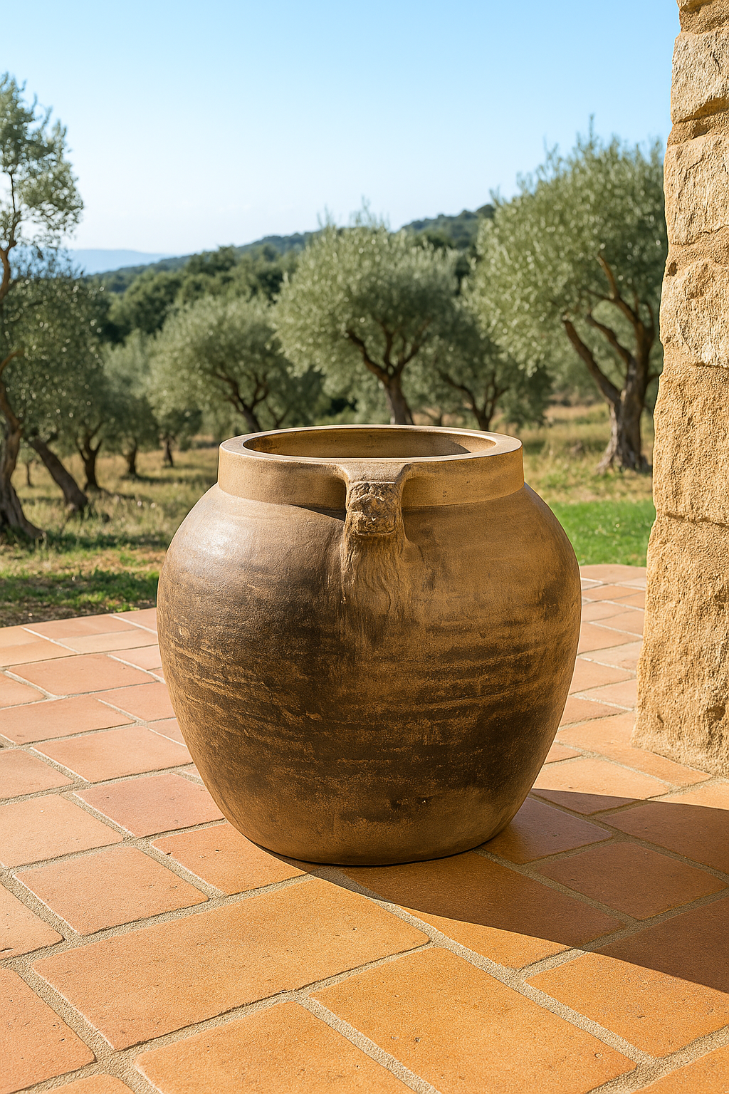 Vieux pot gris.