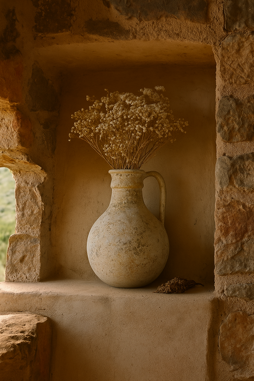 Vase en céramique Vintage fait à la main.