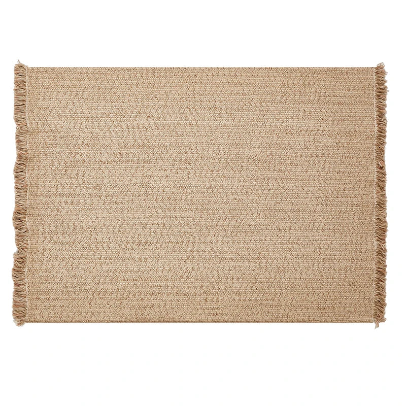 Tapis Naturel Tressé Main en Jute & Herbe de Mer